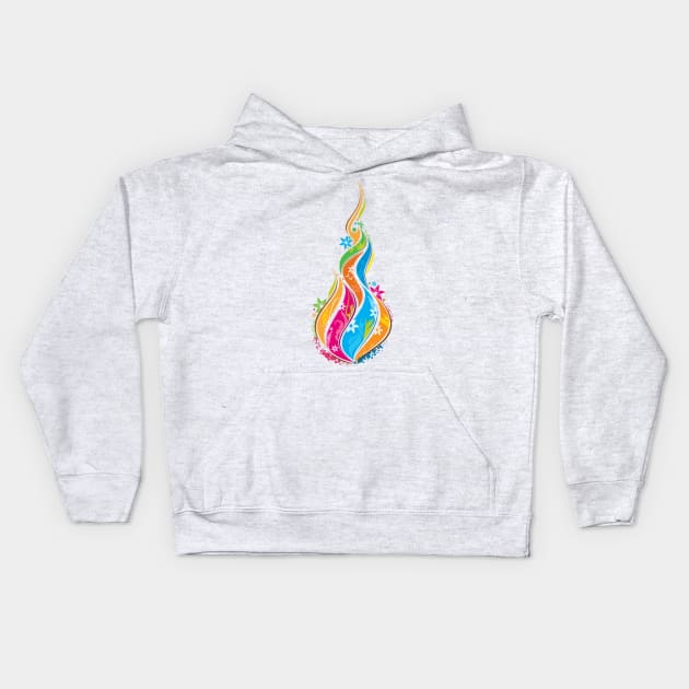 Rainbow Twister Kids Hoodie by designsbycreation